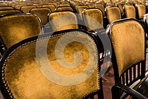 Chairs in an old theater