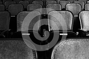 Chairs in an old theater