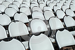 Chairs in open air cinema