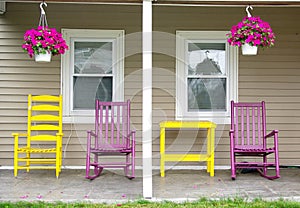 Chairs on the porch