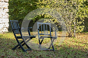 Chairs for rest at the Gebhardsberg photo
