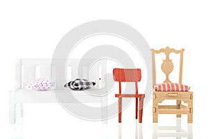 Chairs in a row photo