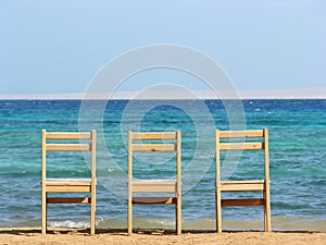 Chairs. sea.