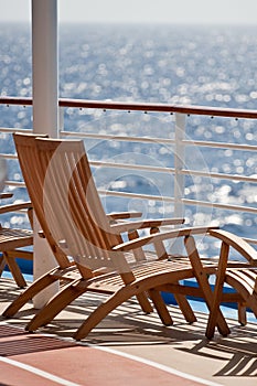 Chairs on a Sunny Ships Deck