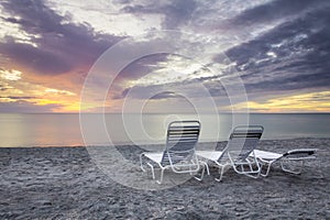 Chairs at Sunset