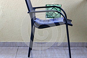 Chairs and tables in a non-working cafe, closed during the Covid-19 pandemic