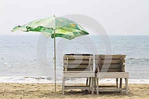 Chairs with Umbrella on the beach