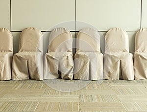 Chairs in the waiting room at convention center