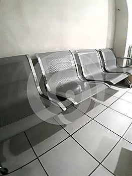 Chairs waiting room at night