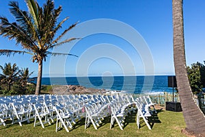 Chairs Wedding Ocean Landscape