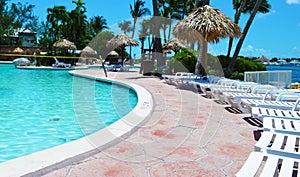 Chaise lounges at the pool