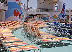 Chaise Lounges on a Ships Deck