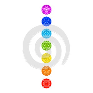 Chakra icons with respective colors