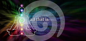 Chakra Meditation Word Cloud Website Banner