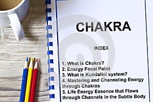 Chakra or seven energy center