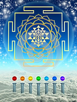 Chakra Spheres And Sri Yantra