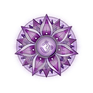 Chakra Symbols, Crown Chakra - SAHASRARA - Knowledge, Consciousness, Fullfillment, Spirituality - `I UNDERSTAND`