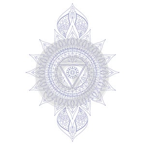 Chakra Vishuddha. Vector