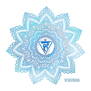 Chakras coloring vector illustration. Chakra symbol. Red Color. For logo yoga healing, meditation, kundalini.