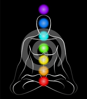 Chakras Man Black