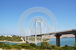Chalkida bridge in Evia, Greece
