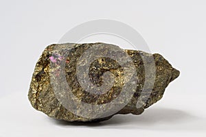 Chalcocite mineral on white background