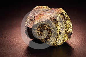 Chalcopyrite ore, is the most common copper and iron sulfide in nature, the main ore