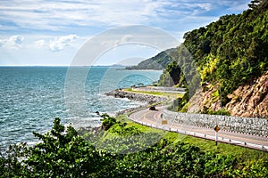 Chalerm Burapa Chollathit Road is The road along the seashore in Chanthabury