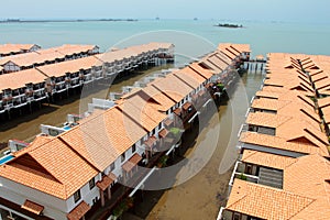 Chalet above sea at Port Dickson, Malaysia