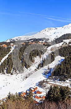 Chalet on the slopes of the valley Meribel. Ski Resort Meribel