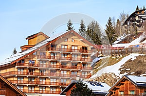 Chalet on the slopes of the valley Meribel. Ski Resort Meribel