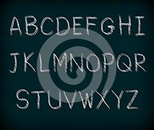 Chalk Alphabet writing.