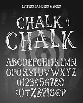 Chalk english alphabet