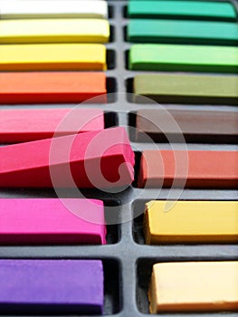 Chalk artist pastels colorful
