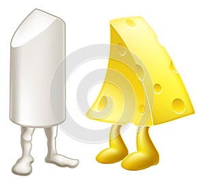Chalk and cheese characters