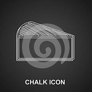 Chalk Cheese icon isolated on black background. Vector