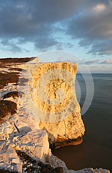 Chalk cliff hill seaside seven sisters england