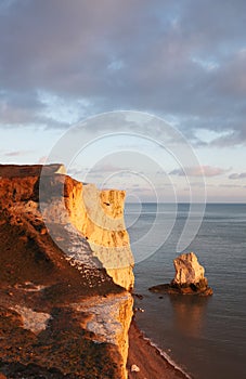 Chalk cliff hill seaside seven sisters england