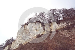 Chalk cliff rocks of Rugen isle at National park Jasmund