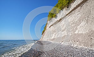 Chalk cliff on the Rugen Island, Germany.