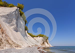 Chalk cliff on the Rugen Island, Germany.