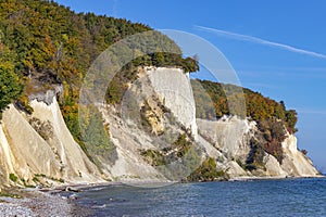 Chalk cliffs at the coastline of the Rugen Island near Sassnitz