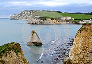 Chalk Cliffs, Freshwater Bay, Isle of Wight, England