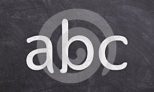 Chalk drawing illustration of abc letters photo