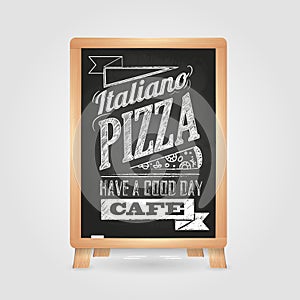 Chalk drawings. Menu. Pizza