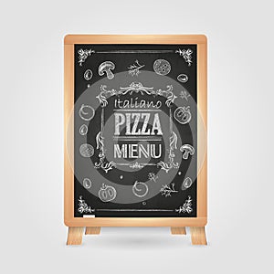 Chalk drawings. Pizza
