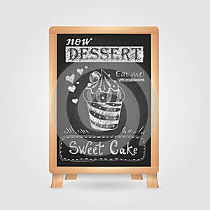 Chalk drawings. Retro typography.