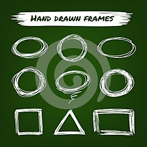 Chalk hand drawn frames