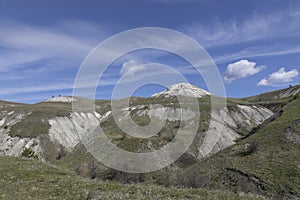 Chalk hills in Ulyanovsk region