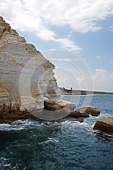 Chalk mount Foot elephant in Rosh Hanikra